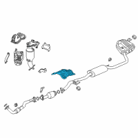 OEM Honda CR-V Plate A, Floor Heat Baffle Diagram - 74601-TLA-A00