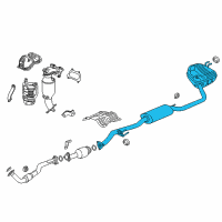 OEM 2017 Honda CR-V Muffler, Exhuast Diagram - 18307-TLD-A04