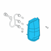 OEM Infiniti QX4 Body Combination Lamp, RH Diagram - 26554-1W310
