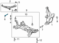 OEM 2021 Ford Bronco Sport Lower Control Arm Front Bolt Diagram - -W718909-S900