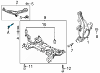 OEM Ford Bronco Sport Lower Control Arm Front Bolt Diagram - -W718909-S900