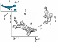 OEM 2021 Ford Bronco Sport ARM ASY - FRONT SUSPENSION Diagram - LX6Z-3078-G