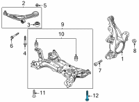 OEM Lincoln Corsair Engine Cradle Rear Bolt Diagram - -W720388-S439