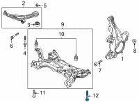 OEM 2021 Lincoln Corsair Engine Cradle Rear Bolt Diagram - -W720388-S439