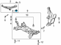 OEM Lincoln Corsair BUSHING - SHOULDERED Diagram - LX6Z-3069-A