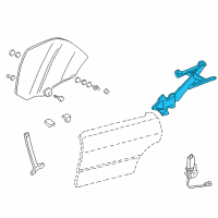 OEM 1997 Acura Integra Regulator, Right Rear Door Power Diagram - 72711-ST8-003