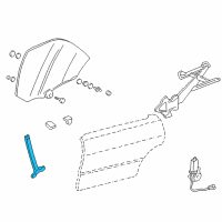 OEM Acura Integra Guide, Right Rear Door Center Diagram - 72747-SL4-023