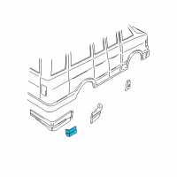 OEM 1997 Dodge B1500 MOULDING, Door Diagram - 55294952