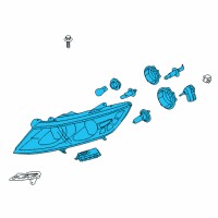 OEM Kia Optima Passenger Side Headlight Assembly Diagram - 921022T141