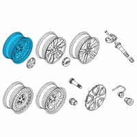 OEM 2022 Ford Explorer Spare Wheel Diagram - LB5Z-1015-B