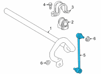 OEM 2020 Toyota Highlander Stabilizer Link Diagram - 48820-0R050