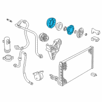 OEM 1987 Chevrolet Corvette Pulley, A/C Compressor Diagram - 6580044