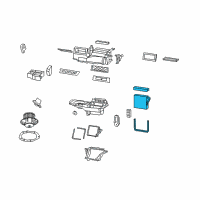 OEM Pontiac Evaporator Core Diagram - 25913637