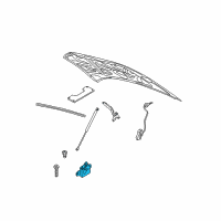 OEM 2002 Dodge Intrepid Hood Latch Diagram - 4580180AD