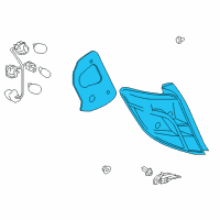 OEM 2014 Toyota Yaris Tail Lamp Assembly Diagram - 81551-52820