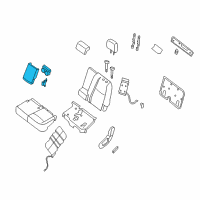 OEM 2015 Infiniti QX60 Rear Seat Armrest Assembly Diagram - 88700-3JA3C