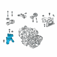 OEM Honda Rubber Assembly, Engine Side Mounting Diagram - 50820-TVA-A11