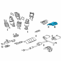 OEM Honda Accord Plate, L. Muffler Baffle Diagram - 74694-SDB-A00