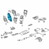 OEM Acura MDX Front Primary Catalytic Converter Diagram - 18190-RCA-L00