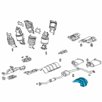 OEM Honda Accord Plate, Pre Muffler Baffle Diagram - 74653-SDA-A00