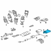 OEM Honda Accord Muffler, Driver Side Exhuast Diagram - 18035-SDB-A10