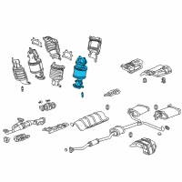 OEM 2004 Honda Accord Converter, RR. Primary Diagram - 18290-RCA-A00