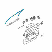 OEM 2008 Ford Crown Victoria Window Molding Diagram - 1W7Z-5420891-AAA