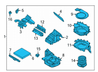 OEM Hyundai Santa Cruz BLOWER UNIT Diagram - 97100-CW000