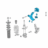 OEM 2017 Acura RDX Arm Assembly, Right Front (Lower) Diagram - 51350-TX4-A11