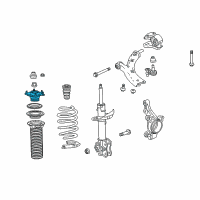 OEM 2014 Acura RDX Rubber, Front Shock Absorber Mounting Diagram - 51920-TX4-A01