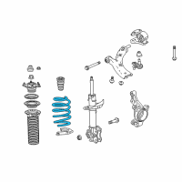 OEM 2017 Acura RDX Spring, Left Front Diagram - 51406-TX4-A12