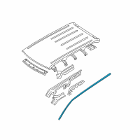 OEM 2002 Nissan Quest Weatherstrip-Roof Drip, RH Diagram - 76842-7B000