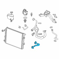 OEM Chevrolet Silverado 3500 HD Upper Hose Diagram - 22884211