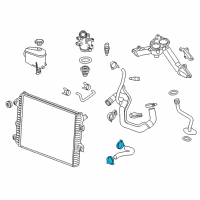 OEM GMC Sierra 2500 HD Upper Hose Clamp Diagram - 11570395