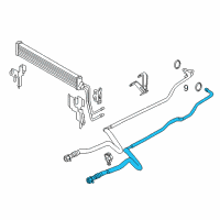 OEM 2018 BMW M6 Transmission Oil Cooler Line, Flow Diagram - 17-22-2-284-269