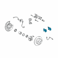 OEM Toyota Highlander Rear Pads Diagram - 04466-48020