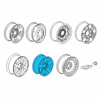 OEM 2011 GMC Sierra 3500 HD Wheel, Alloy Diagram - 84020558