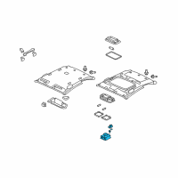 OEM Honda Civic Switch Assy., Sunroof & Map Light *YR327L* (PEARL IVORY) Diagram - 35830-SNA-A31ZC