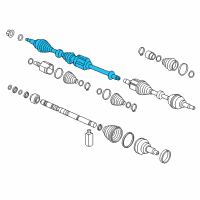 OEM 2015 Hyundai Azera Shaft Assembly-Drive, RH Diagram - 49501-3V560