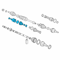 OEM 2012 Hyundai Azera Boot Kit-Front Axle Differential Side LH Diagram - 49582-3V500