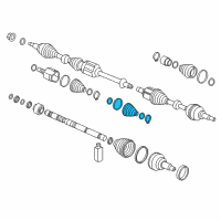 OEM Hyundai Azera Boot Kit-Front Axle Differential Side RH Diagram - 49582-3V550