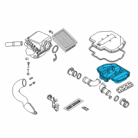 OEM 2001 BMW Z8 Air Collector Bottom Part Diagram - 11-61-7-831-265