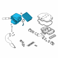 OEM 2002 BMW M5 Intake Silencer Right Diagram - 13-71-1-406-805