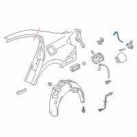 OEM Honda Cable, Fuel Lid Opener Diagram - 74411-T3V-A01