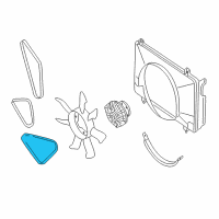 OEM Nissan Pathfinder Fan & Alternator Belt Diagram - 02117-92523