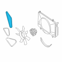 OEM Nissan Frontier Power Steering Oil Pump Belt Diagram - 11950-4S100