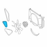 OEM Nissan Frontier Fan & Alternator Belt Diagram - 02117-90513