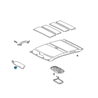 OEM 2003 Toyota Echo Sunvisor Holder Diagram - 74348-12030-B5