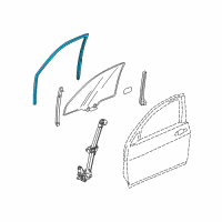 OEM 2013 Acura TL Channel, Right Front Door Run Diagram - 72235-TK4-A01