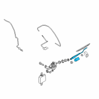 OEM 2007 Kia Sorento Rear Wiper Arm Assembly Diagram - 988113E000